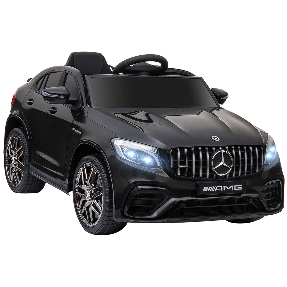 12V electric car with remote control and suspension, black
