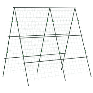 Metal trellis with netting for cucumbers and other climbing plants