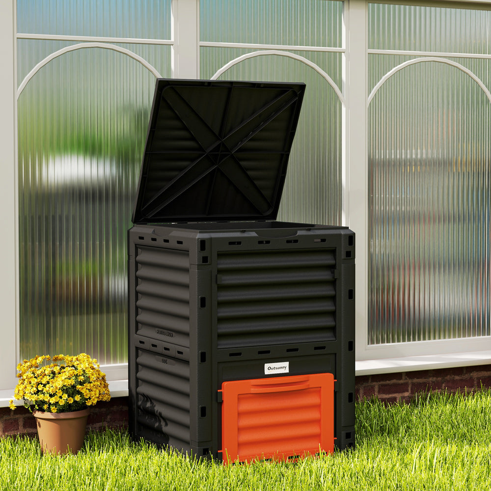 80-gallon (303-liter) outdoor composter, orange