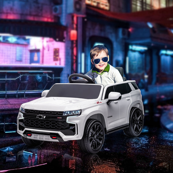 Licensed Chevrolet Tahoe 12V with Parental Remote, White