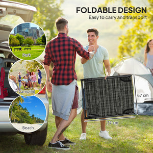 Set of 2 tanning chairs with cushion, side pocket, headrest, black