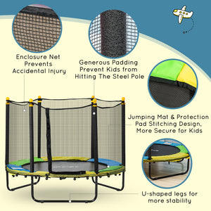 Trampoline 4,6 pieds avec filet de sécurité