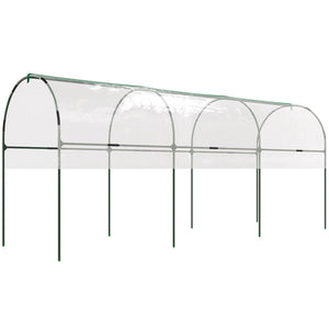 Tomato tunnel greenhouse with 4 hoops