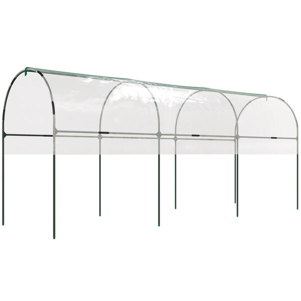 Tomato tunnel greenhouse with 4 hoops