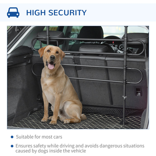 Adjustable safety barrier compatible with SUVs, cars, and vans