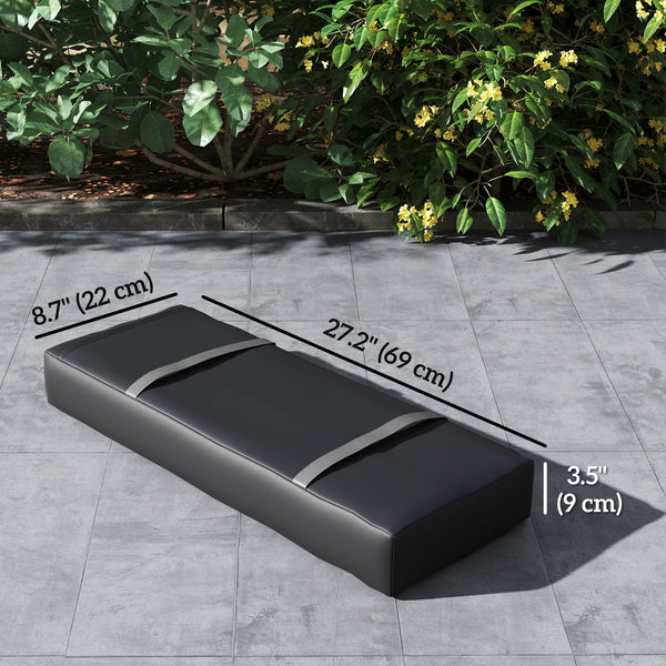 Set of 4 parasol base weight bags with handles, black 