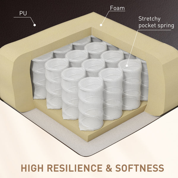 Massage chair with 8 vibration points, swivel rocker recliner, brown