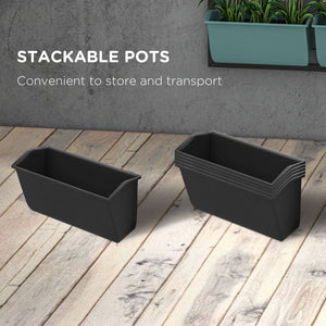 3-tier wall planter with 6 pots