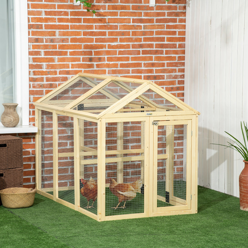 Expandable chicken coop with 2 doors and 3 perches for 1 to 3 chickens