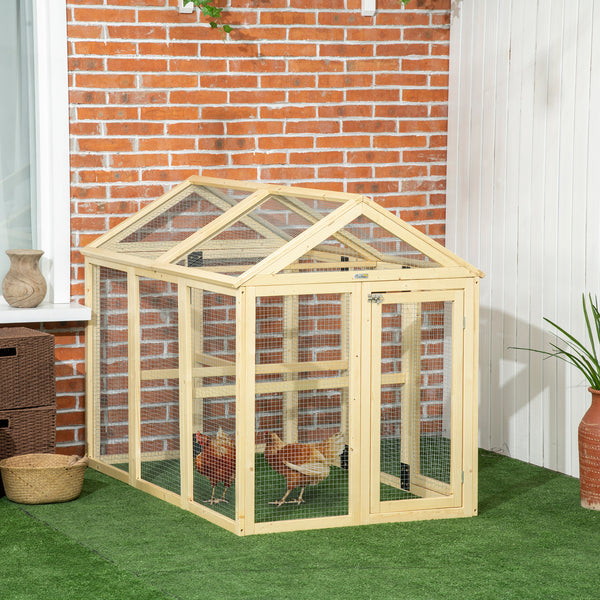 Expandable chicken coop with 2 doors and 3 perches for 1 to 3 chickens
